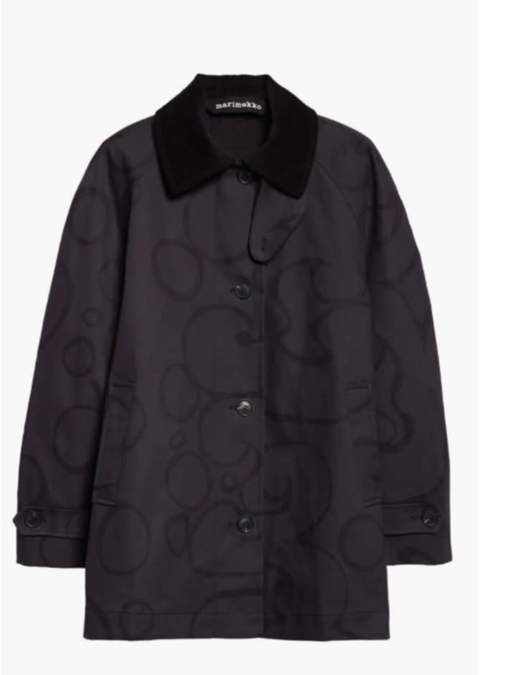 NWT Marimekko Essee Keidas Water Resistant Floral Cotton Coat Women Sz XXS $525